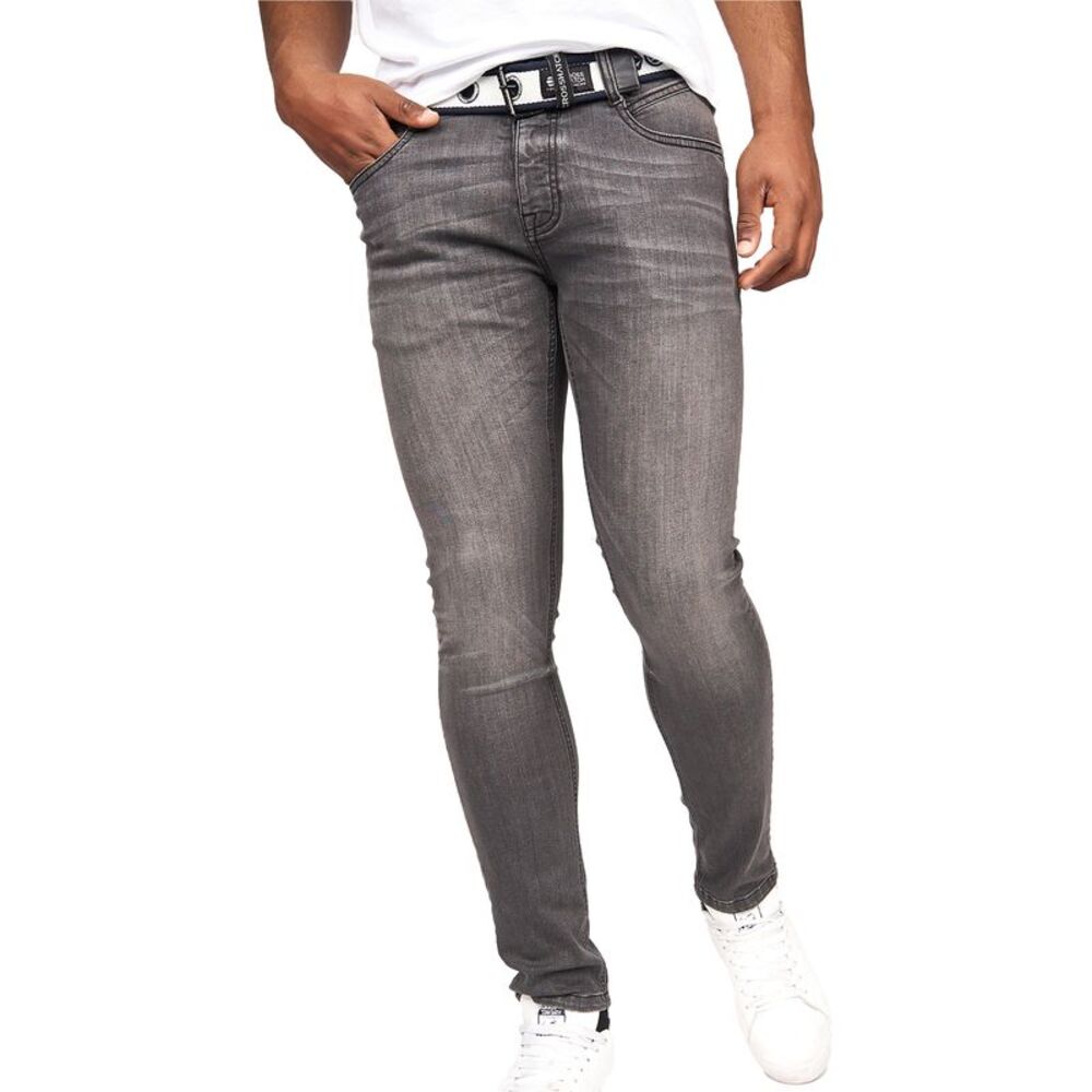 Crosshatch Mens Barbeck Slim Jeans / Washed Grey